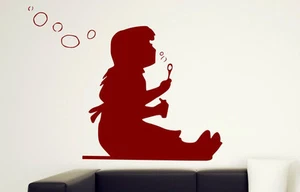 Banksy Graffiti ' Bubble Girl ' Art Wall Stickers Decal ! FREE P&P! 35 COLOURS ! - Picture 1 of 3