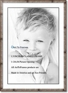 ArtToFrames Matted 28x40 Natural Picture Frame with 2" Double Mat, 24x36 Opening - Picture 1 of 621
