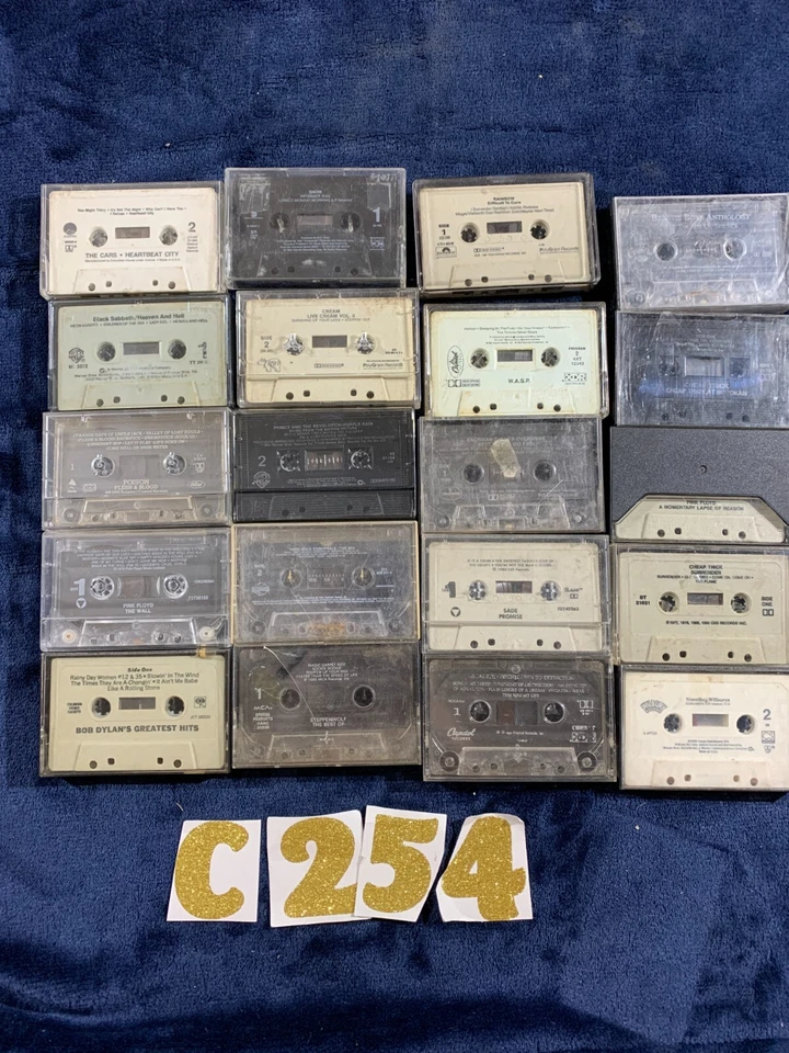 Lot of 20 Classic Rock Cassette Tapes – Pink Floyd, Dylan, Sabbath, Cream, Hits Foto 1 de 4