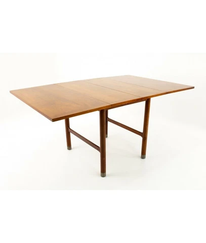 American of Martinsville Mid Century Drop Leaf Dining Table with Accented Legs Cover