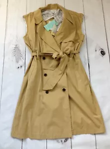Trench giallo A New Day donna taglia large bottone cintura senza maniche - Foto 1 di 7