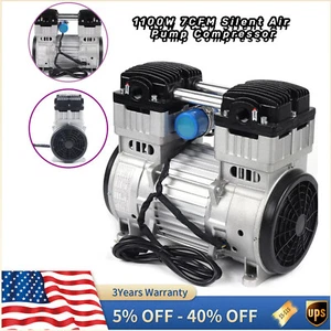 1100W 7CFM Silent Air Pump Compressor Head Small Air Mute Oilless Vacuum Pump - Picture 1 of 15