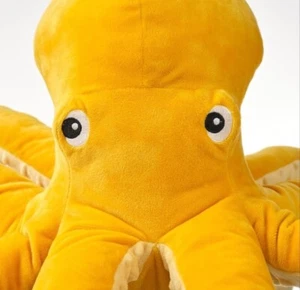IKEA Large Yellow Octopus 50cm Ocean Animal Teddy Soft Plush Cuddly Kids Toy - Picture 1 of 5
