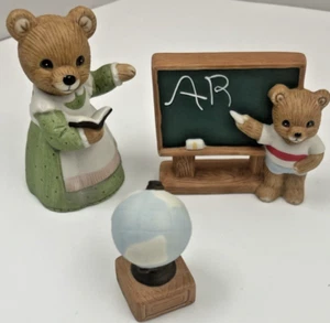 Vintage Homco "Bears at School" #1409, Set of 3 Teacher Students - Picture 1 of 6