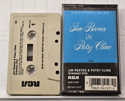 JIM REEVES & PATSY CLINE - GREATEST HITS (Cassette, 1981, RCA) AHK1-4127 - Image 1 of 2