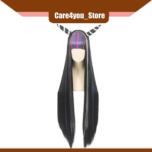 Item of 1 Breathable Hair Wigs for Women 30" Black White Wigs with Wig Cap - Picture 1 of 7