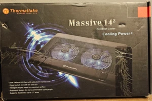 Thermaltake Massive 14 Steel Mesh Panel Dual Notebook Cooler - 140mm LED Fan - Picture 1 of 4