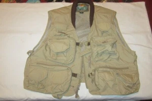 Preowned Men's Size M Hodgman Beige Fishing Vest - Picture 1 of 6
