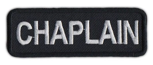 Parche de chaqueta / chaleco motero de motocicleta - Capellán - Rango, posición, estado del miembro - Imagen 1 de 1