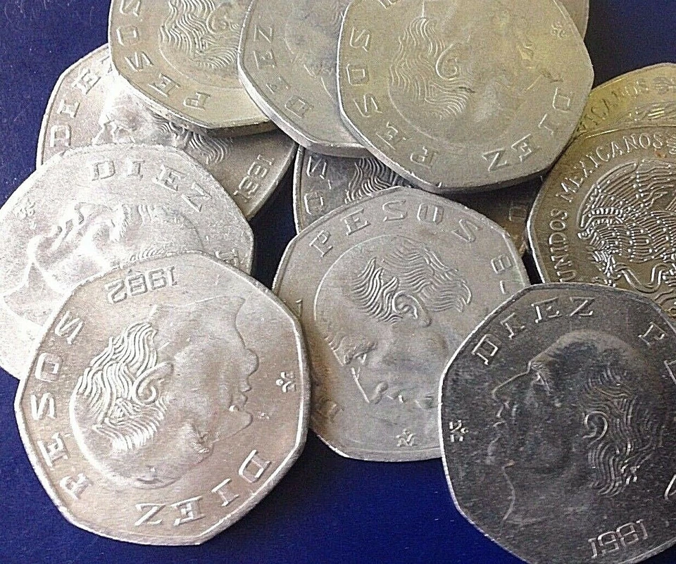 MEXICO $10 PESO, vintage Hidalgo Mexican Diez Pesos coin (1974-1985 type) - Image 1 of 1