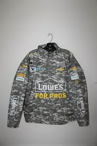 New Jimmie Johnson #48 Lowe's camouflage NASCAR twill cotton jacket men's M - Picture 1 of 5