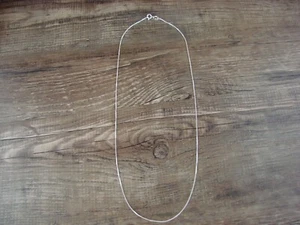 Southwestern Jewelry Sterling Silver Box Chain Necklace 18" Long x 1 MM - Picture 1 of 6