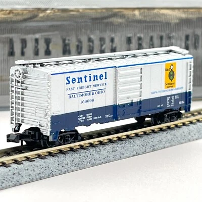 Atlas 3424 Baltimore Ohio Sentinel 40ft Single Door Std Boxcar 466096 N Scale - Image 1 of 4