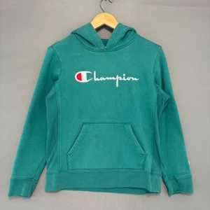 Champion Kids Green Hoodie Size Large Cotton Blend - Picture 1 of 12
