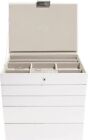 Stackers Classic Medium Jewellery Storage Box Organiser Set Of 5 White Beautiful