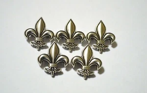 Set 5 neue Fleur De Lis Nietenrücken Concho 7/8"" x 3/4"" Enmon Silber Leder Gürtel - Bild 1 von 4