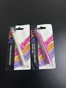 NYC (New York Color) Highlighter Pencil - Miss Sparkle And Twistable Lip Crayon - Picture 1 of 3