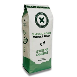 1lb Black Insomnia Extreme Caffeine Whole Bean Coffee Strongest High Caffeinated - Picture 1 of 8