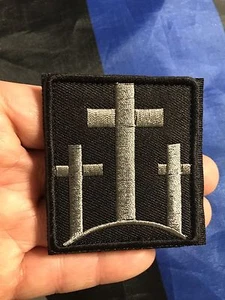 THREE CAVALRY CROSS Crucifixion Jesus Christ Hook/Lp Christian Cross Faith Patch - Picture 1 of 4