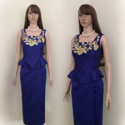 Khmer Traditional Outfit / Cambodian Clothes - 2 Piece, Khmer Shirt & Skirt - Image 1 of 4