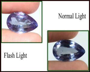 Natural Pear Color Changing Alexandrite Gemstone 8.20 Ct Certified A28179