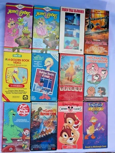 VHS Lot Sesame Street - Muppets - Big Bird- Disney & Fairy Tale Classics (12) - Picture 1 of 5