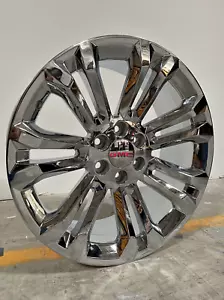 4 NEW - 22" Chrome Split 7 Spoke Wheels Rims For GMC Sierra Yukon Denali 6x139.7 - Picture 1 of 6
