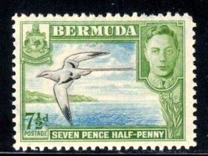 Bermuda Scott #121D MLH-OG 1941 Water Scene With Bird ~ D2687 - Picture 1 of 2