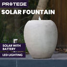 Protege Pot Style Solar Water Feature Fountain Panel Kit Grey Garden Outdoor