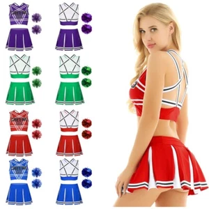 Cheerleading Costume Women High School Musical Costume Halloween Fancy Dress - Picture 1 of 75
