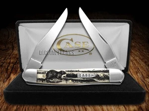 Case xx Knives Muskrat Scene Natural Bone 12512MRAT 1/500 Knife - Picture 1 of 4