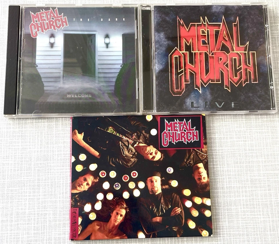 METAL CHURCH LIVE THE DARK HUMAN FACTOR 3 CD SAMMLUNG 80S metal testament saxon - Bild 1 von 4