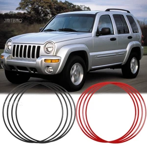 4PCS Car Wheel Hub Rim Edge Protector Guard Tire Cover For Jeep Liberty Renegade - Picture 1 of 30