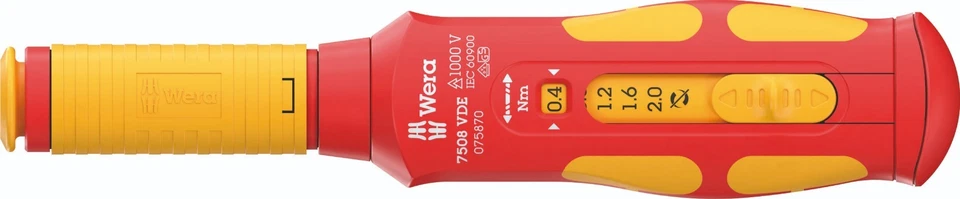 Wera 7508 VDE Safe-Torque Speed Torque Screwdriver 0.4-2.0 Nm 05075870001 - Image 1 of 4