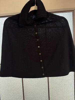 Burberry - Poncho de punto fino negro talla 1 Foto 1 de 4