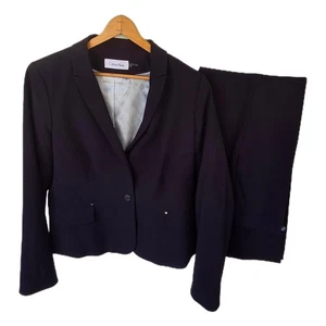 Calvin Klein Woman's Pant Suit Black Blazer and Pants Sizes 16/10 Classic Fit - Picture 1 of 11