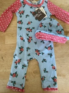 Matilda Jane Baby Girls size 3-6 Months Darling Dreamer Bodysuit Romper Floral - Picture 1 of 12