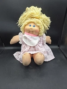 1980s Cabbage Patch Kids Doll Blonde Hair Blue Eyes Doll Vintage Original - Picture 1 of 9