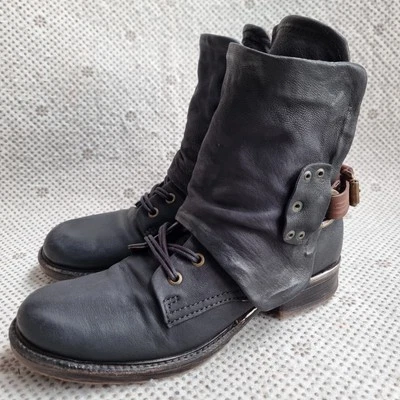 AS 98 Airstep Cremallera Boho Botas Negras Envejecidas Eur 39 Foto 1 de 4
