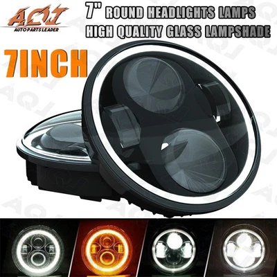 For Chevrolet K10 Suburban 1968-1975 7 Inch Round LED Headlights Hi/Low Beam Foto 1 de 4