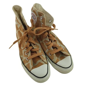 Vtg Converse All Star High Made in USA Shoes Giraffe Print, Men's 6, Women's 8 - Picture 1 of 10
