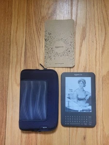 Amazon Kindle Keyboard 3rd Generation Model D00901 for parts w/Case/Instructions - Picture 1 of 5