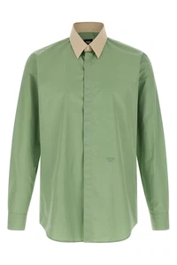 FENDI $970 Light Green Cotton Shirt New & Authentic - Picture 1 of 2
