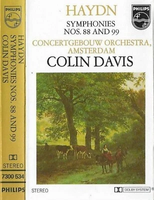 Joseph Haydn Symphonies No. 88 and 99 CASSETTE ALBUM Colin Davis Concertgebouw - Image 1 of 4