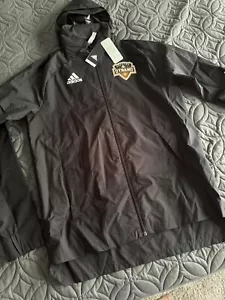Houston Dynamo Rain Jacket Adidas Mls Soccer Brand New Small - Picture 1 of 7