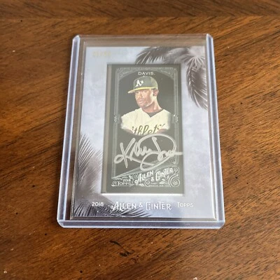 2018 Topps Allen And Ginter Khris Davis Mini Framed Silver Auto/25 - Image 1 of 2