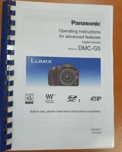 PANASONIC LUMIX DMC-G5 USER MANUAL INSTRUCTIONS PRINTED 232 PAGES A5 - Picture 1 of 1