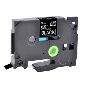 1x Compatible with Brother TZ TZe-325 ruban étiqueteuse Blanc sur noir 9mm - Photo 1/3