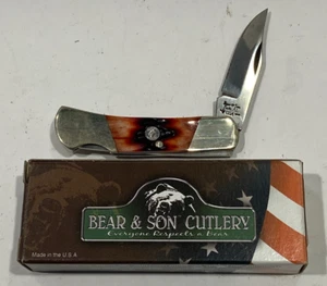 Bear & Sons Cutlery CRSB26 3” Red Stag Bone Pocket Knife - Picture 1 of 5