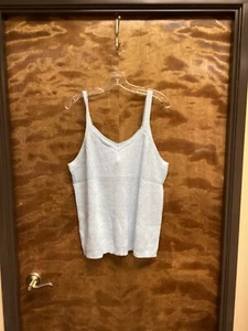 Women NWT " Ava & Viv powder blue sleeveless top. Size 1X P.O. - Picture 1 of 2